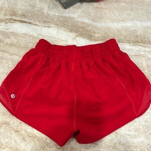 Red lululemon shorts size 6